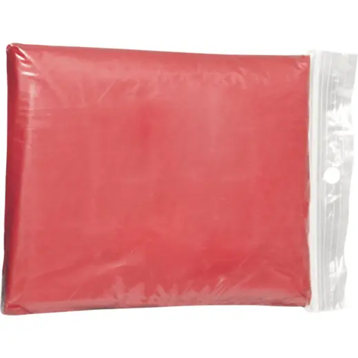 Translucent PVC Poncho Red